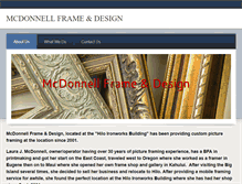 Tablet Screenshot of mcdonnellframeanddesign.com